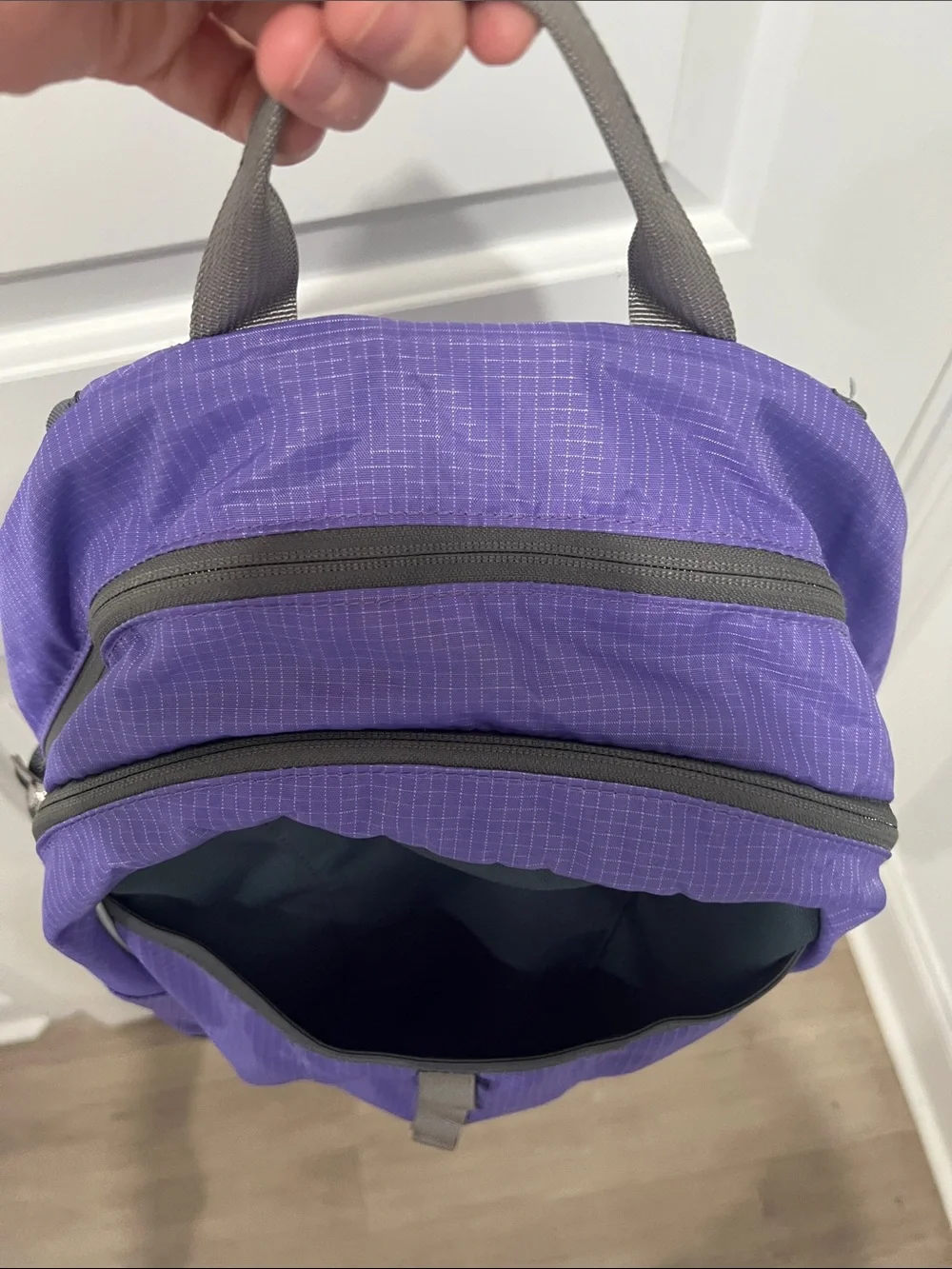 L.L. Bean Purple and Black Backpack NWOT